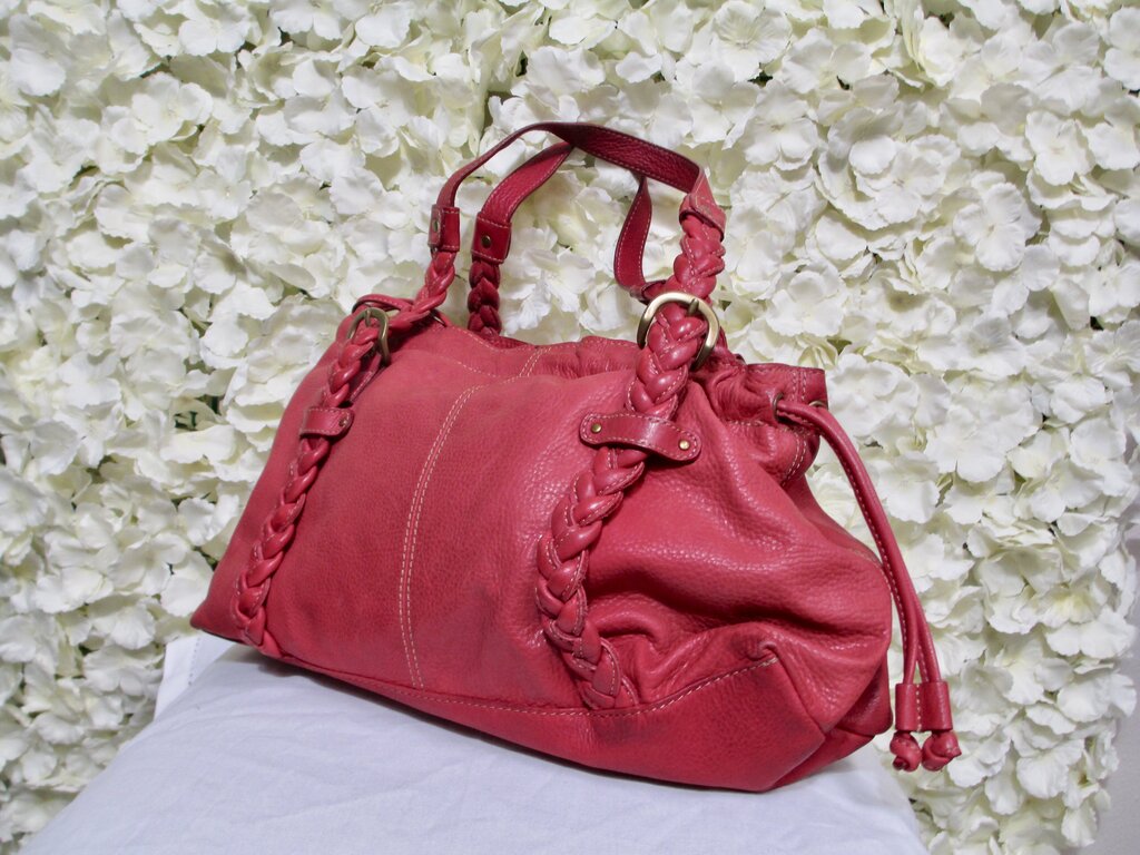 Light Red shoulder leather bag