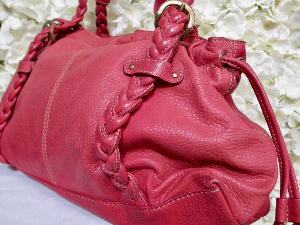 Light Red shoulder leather bag