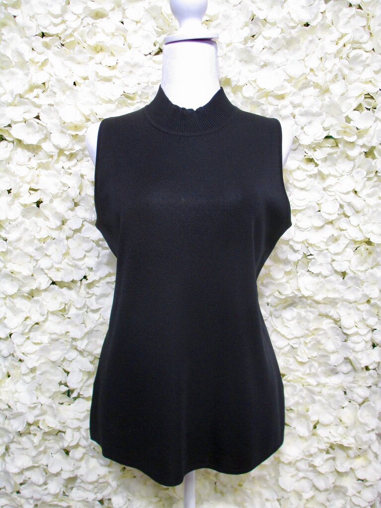 L black tank top high neck knit