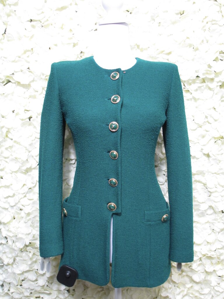 2 green knit blazer