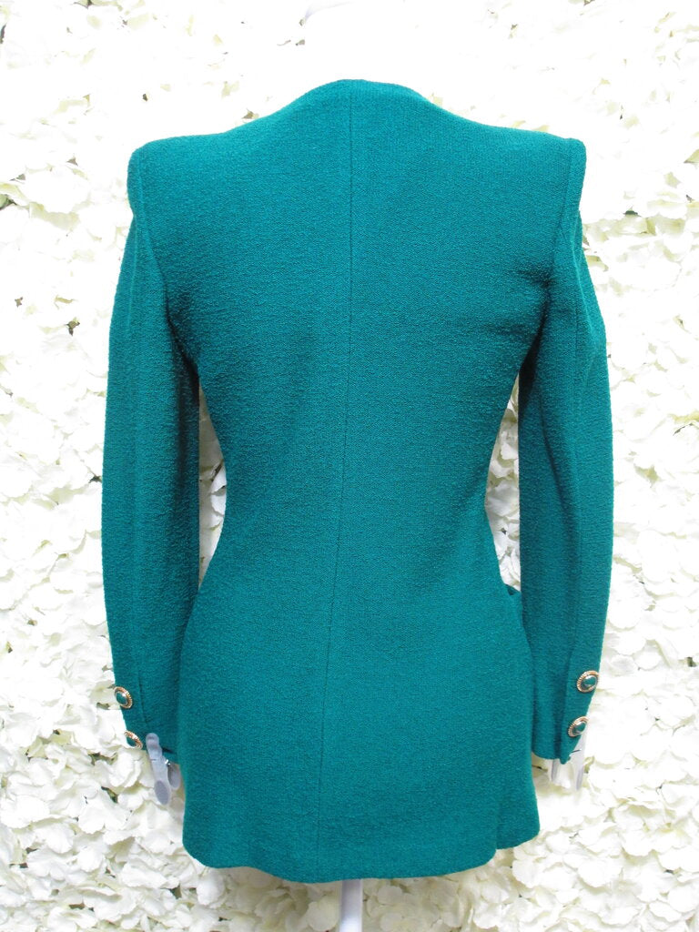 2 green knit blazer