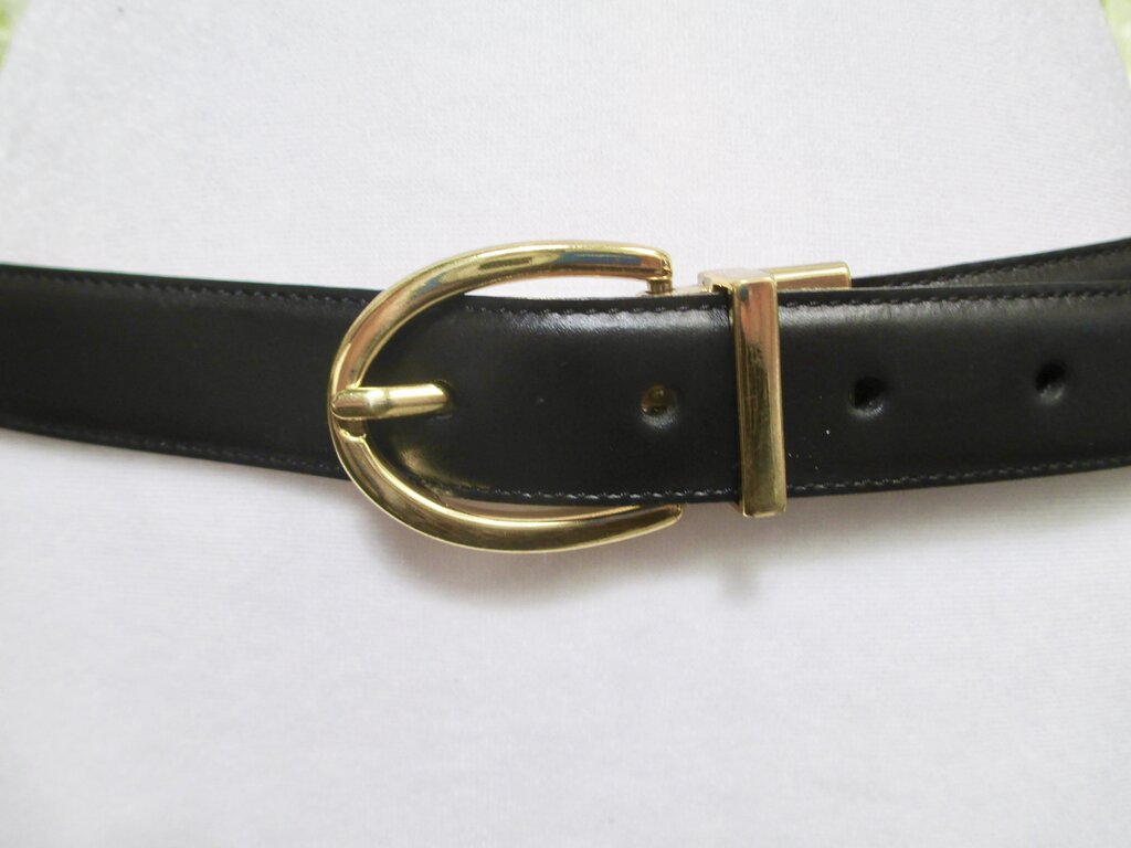 black gold buckle leather belt