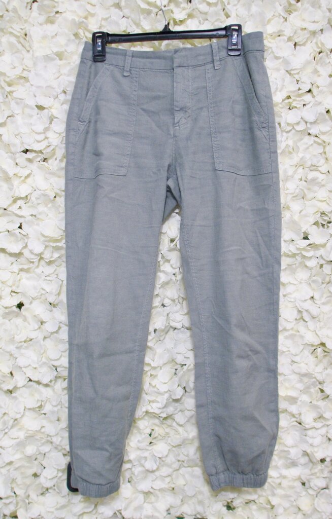 4 green linen pant