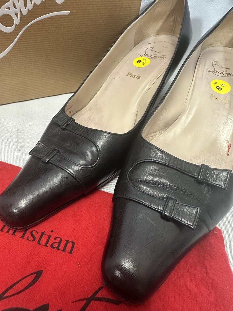 Christian Louboutin Black Leather Heels