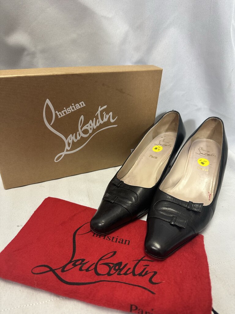 Christian Louboutin Black Leather Heels