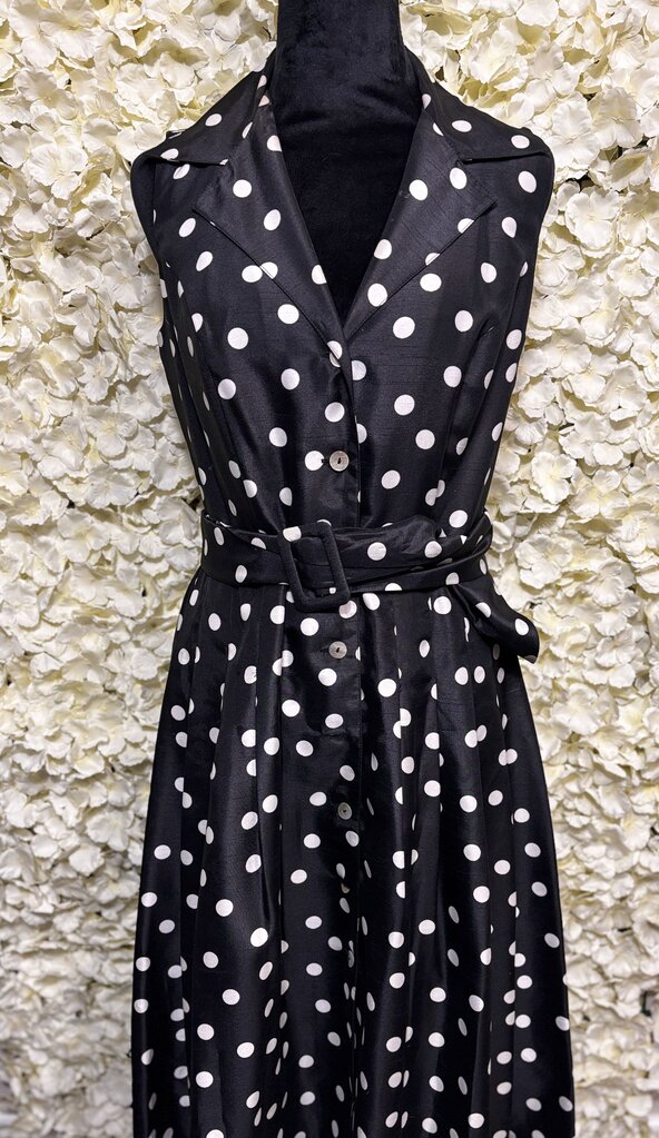 Jessica Howard Black & White Retro Polka Dot Dress