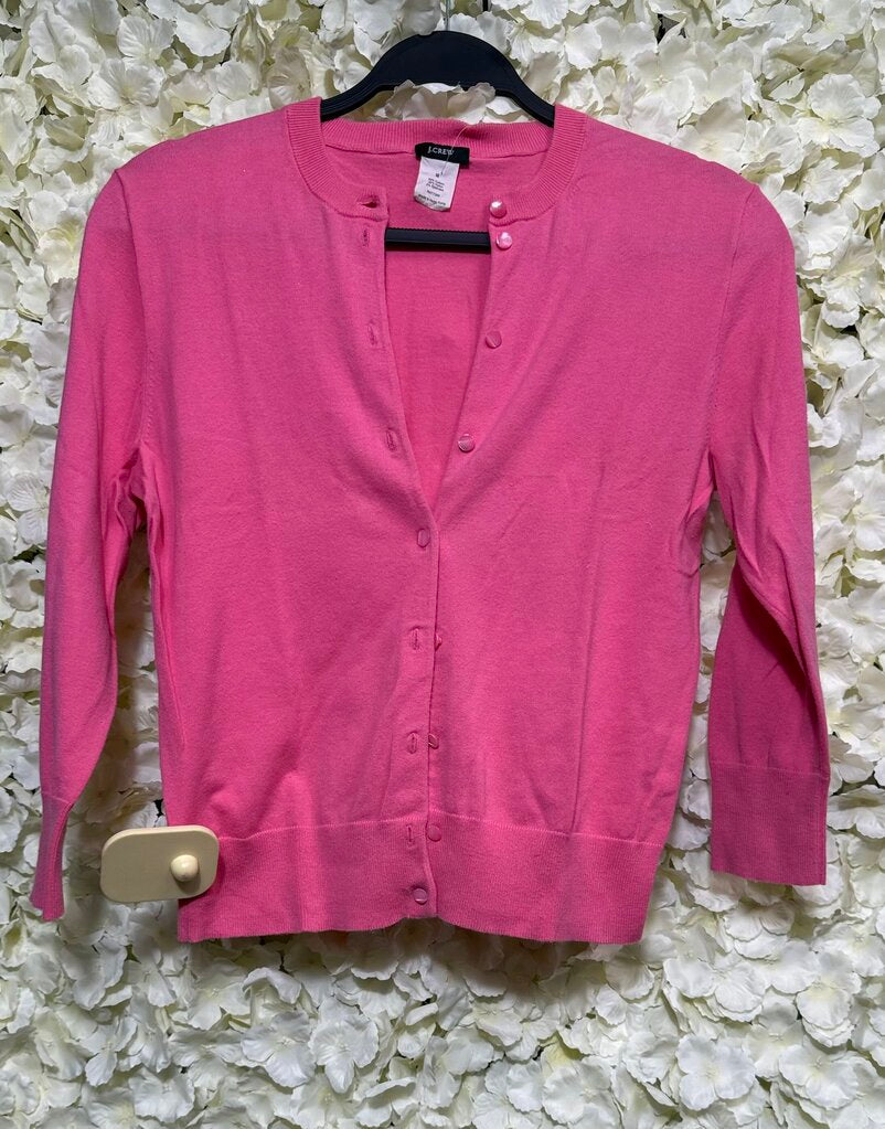 bubblegum pink cardigan