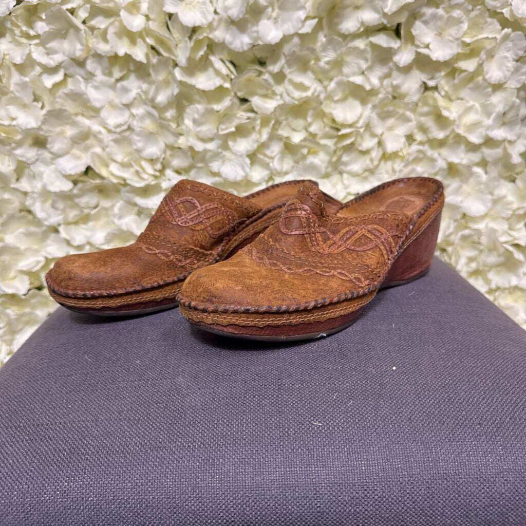 brown artisan sandal