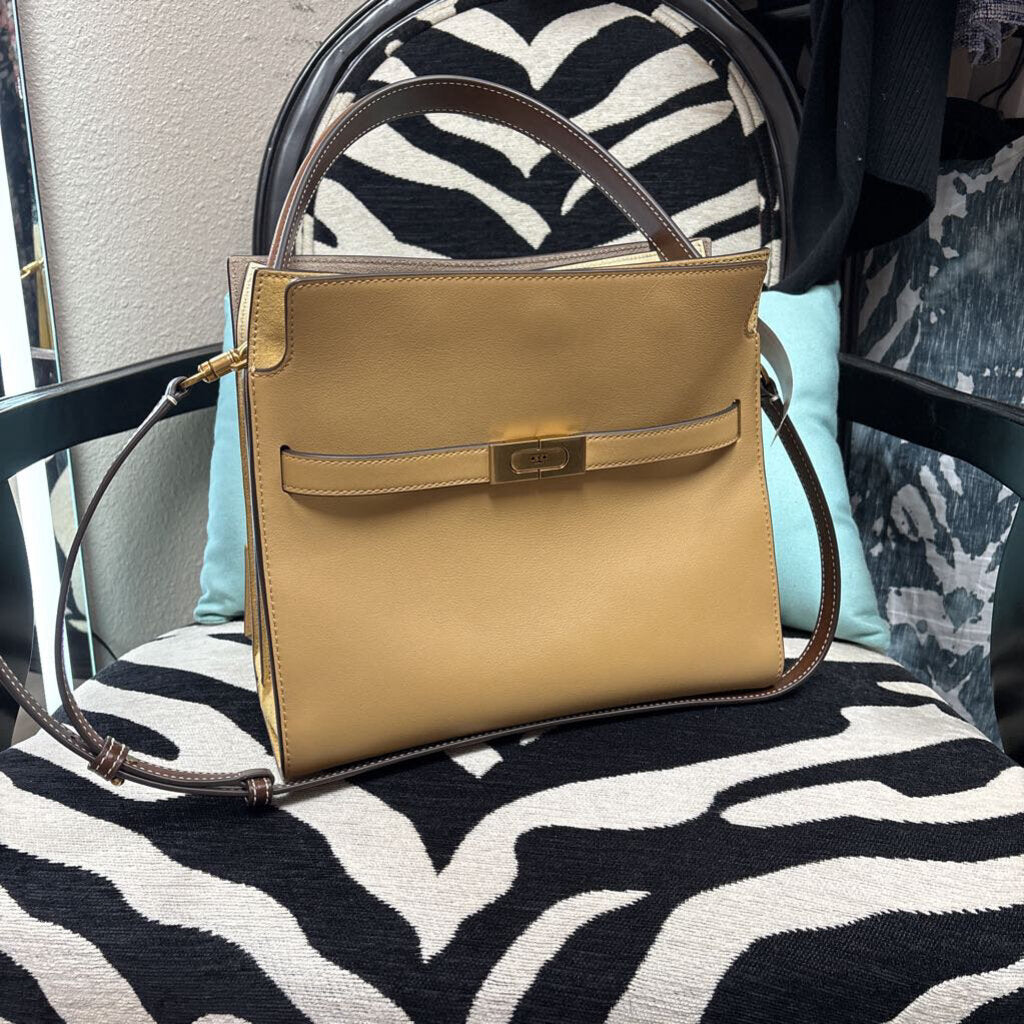 beige handbag brown leather