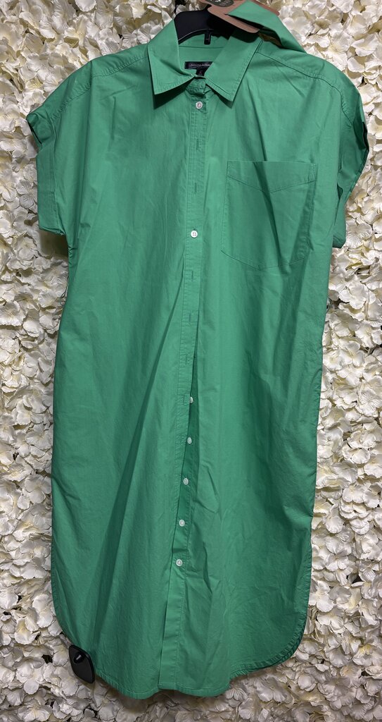 green button down dress
