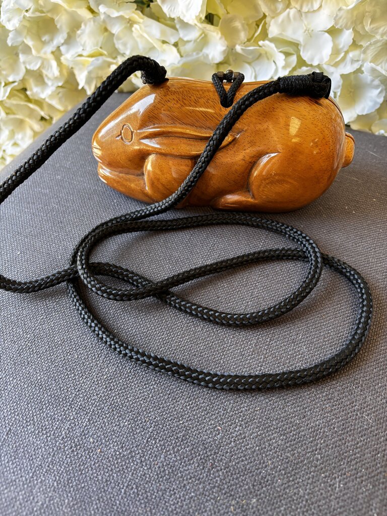 wooden rabbit crossbody purse