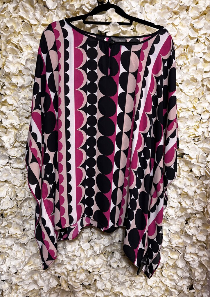 black pink 3/4 blouse