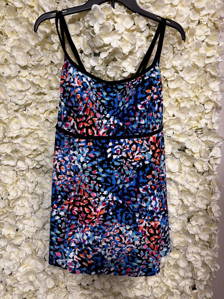 blue tankini swimsuit