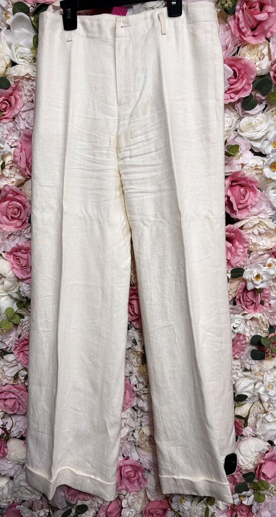 cream linen pant