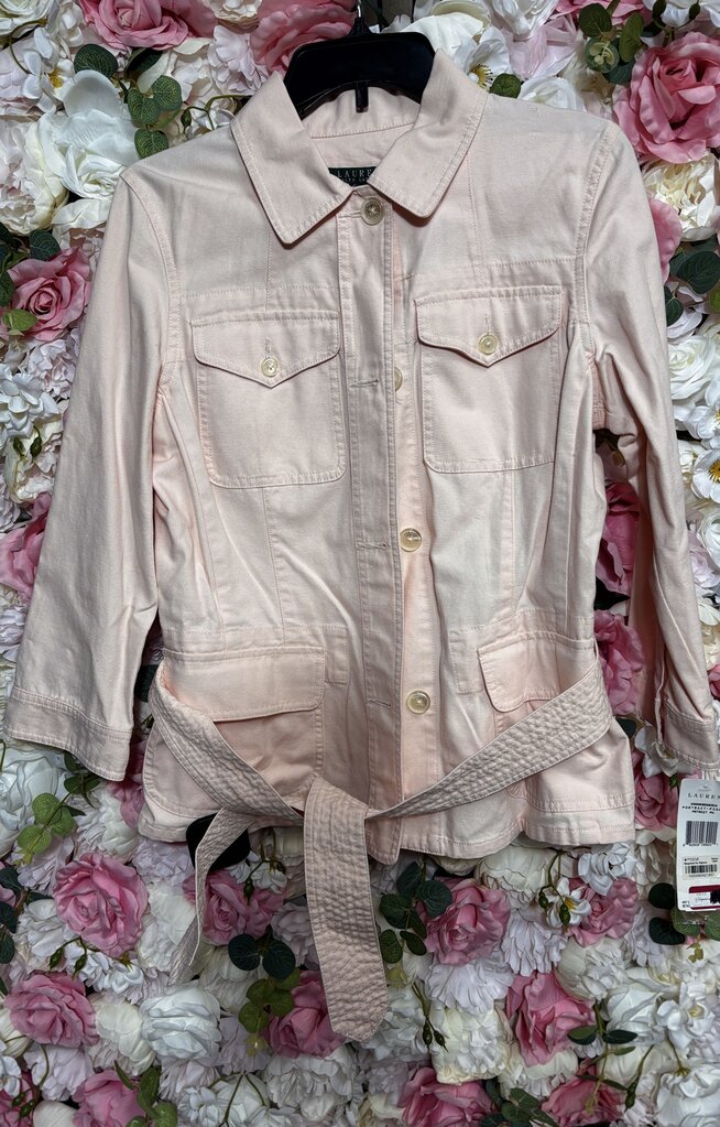 pink denim jacket