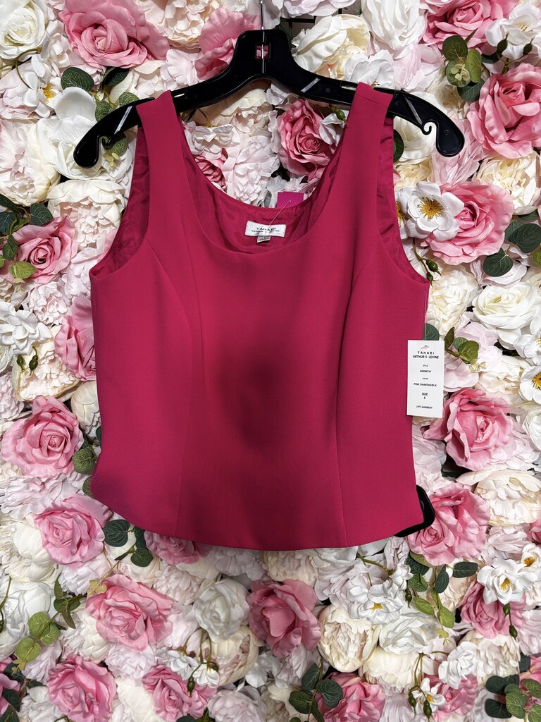 pink sleeveless top