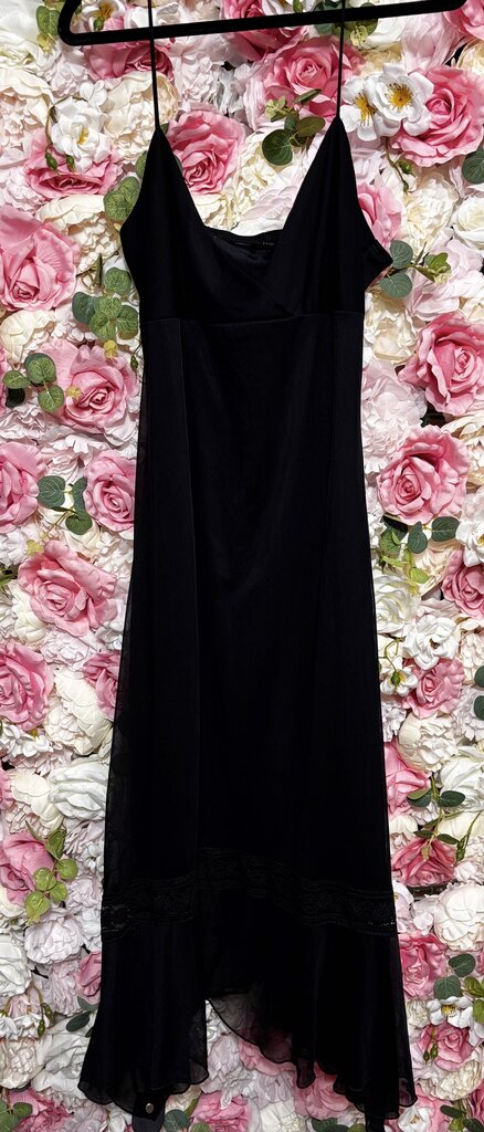 black spaghetti strap y2k dress