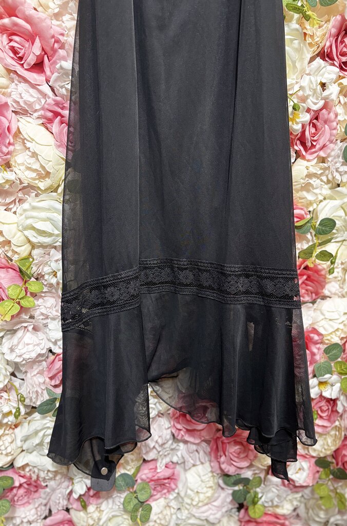 black spaghetti strap y2k dress