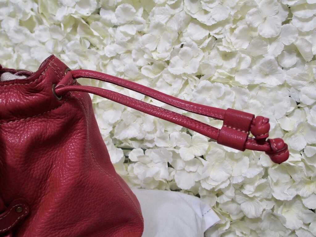 Light Red shoulder leather bag