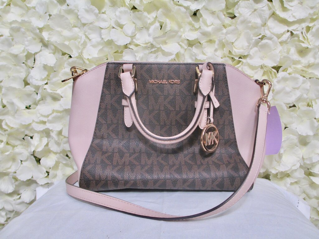 crossbody pink/brown purse