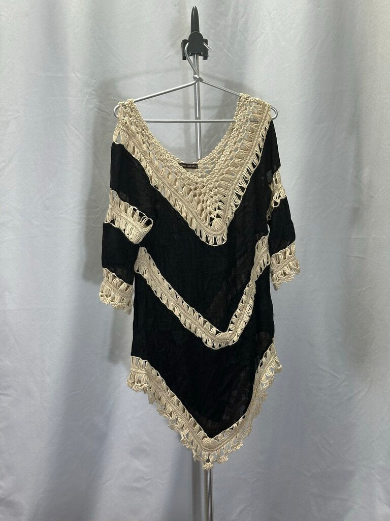 John Fashion Swimsuit Black Coverup M