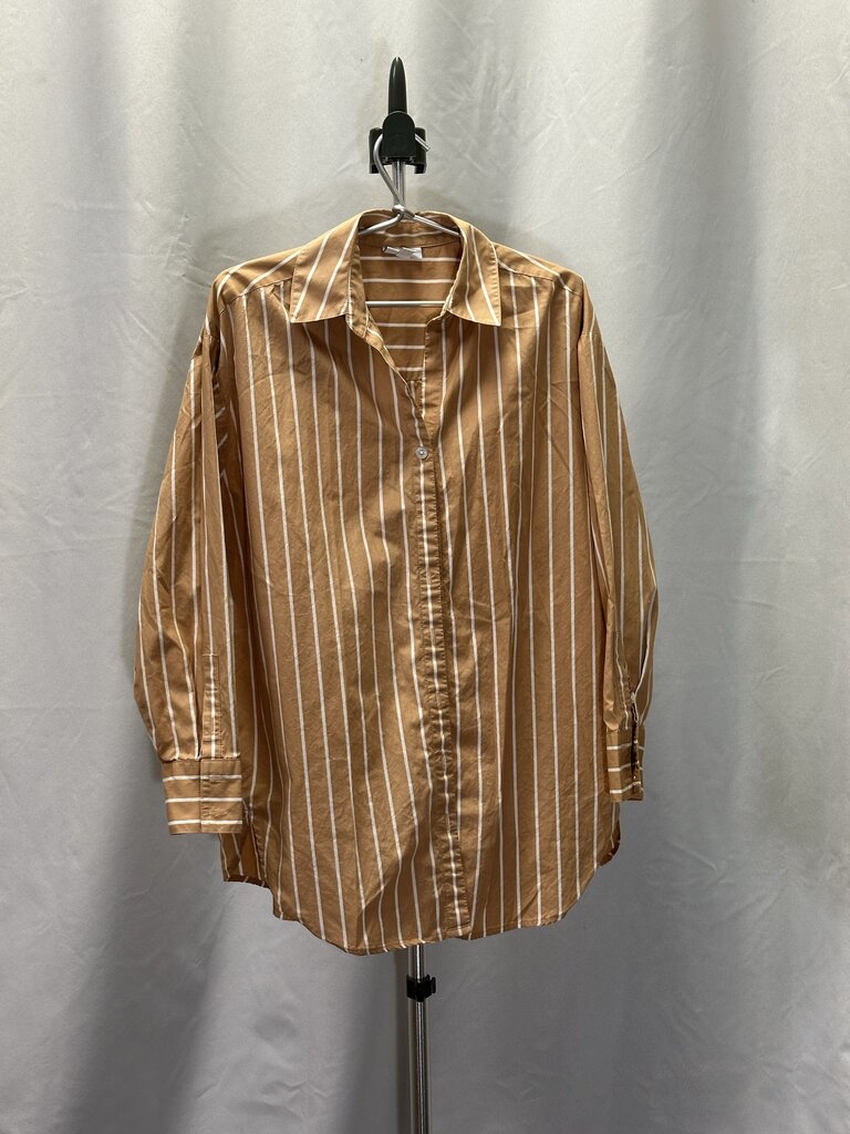 Jay Jill Long Sleeve Tan Blouse M