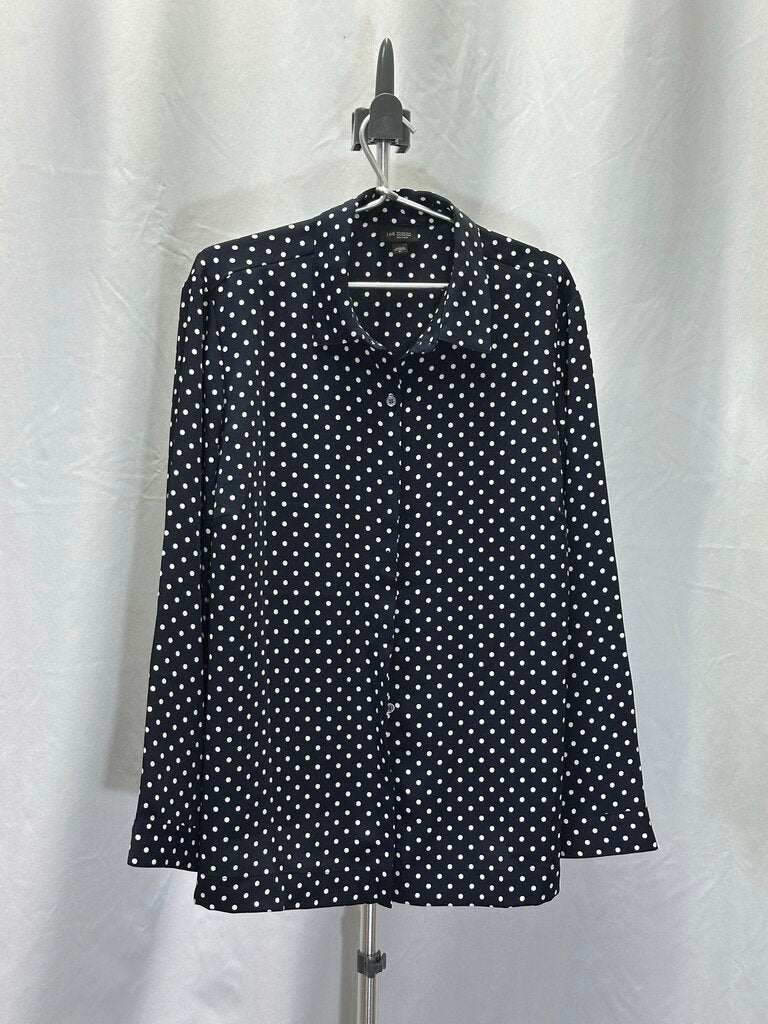 Jay Jill Long Sleeve Black Blouse XL