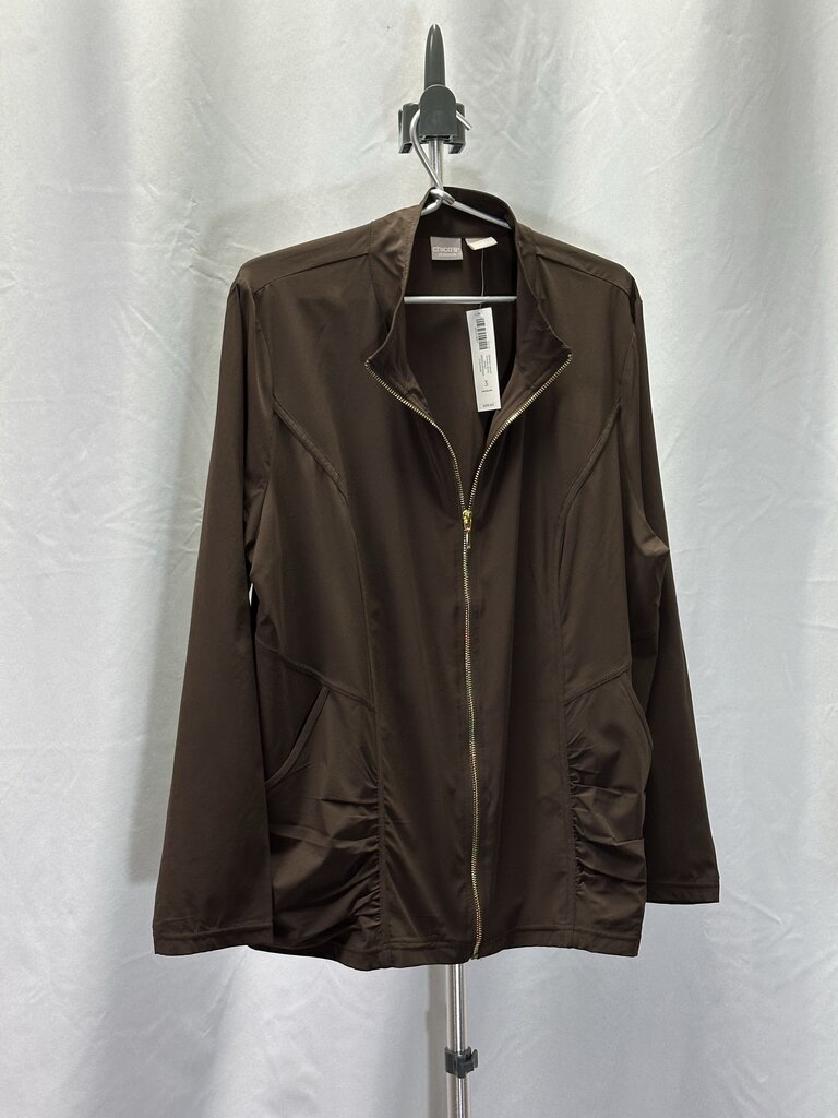 Chico's Zenergy Brown Jacket 3 NWT