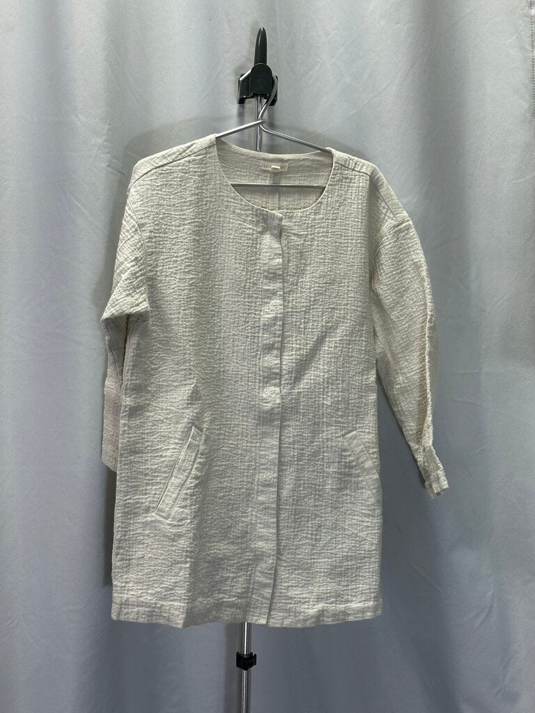 Eileen Fisher Cream Linen Tunic M