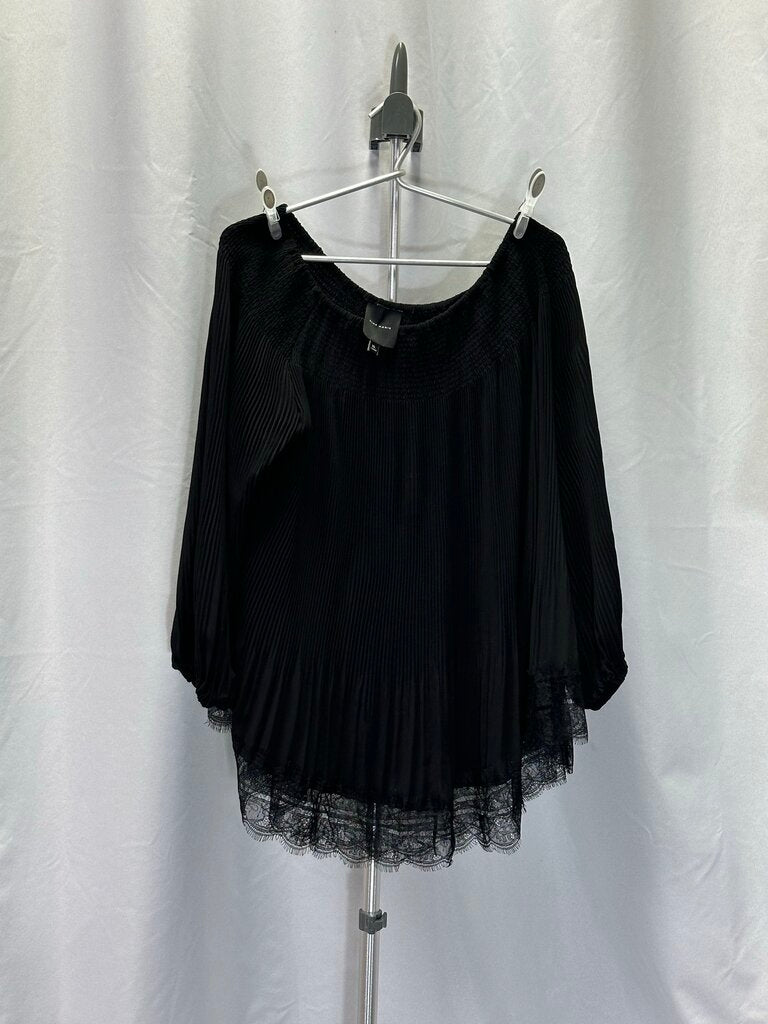 Alex Marie Black Long Sleeve Blouse XL
