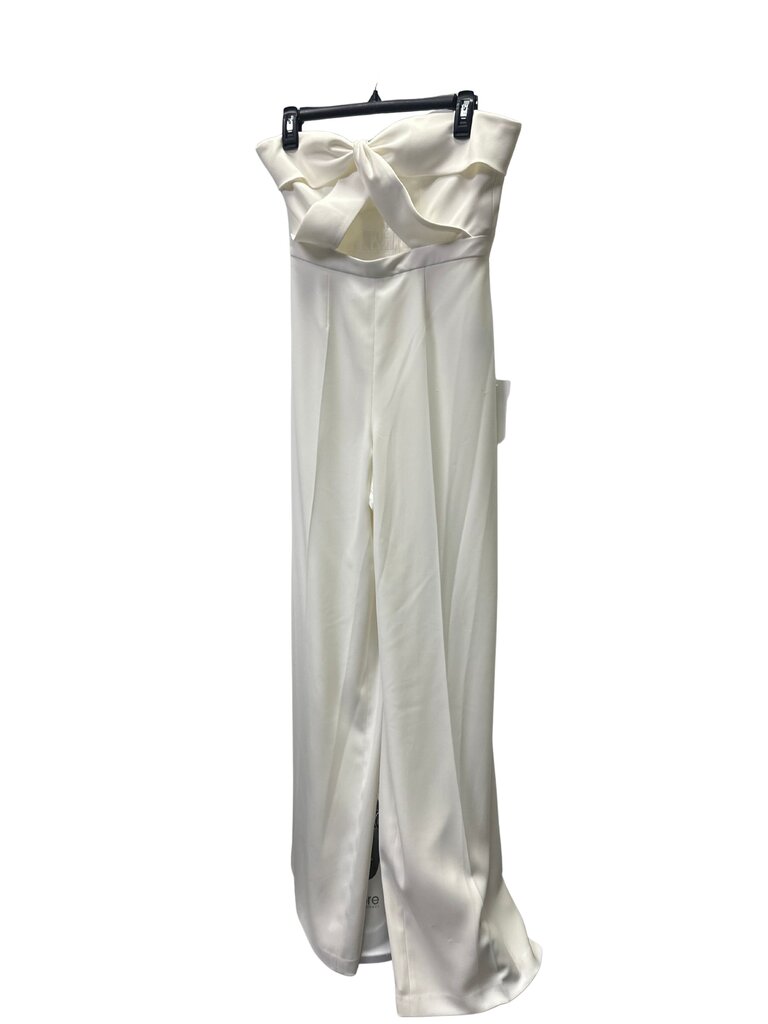 Jay Godfrey White Knot Tie Cut Out Jumpsuit Size 4