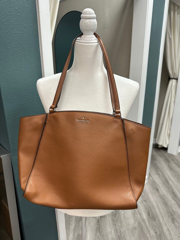 Kate Spade Warm Gingerbread Brim Detachable Laptop Sleeve Tote