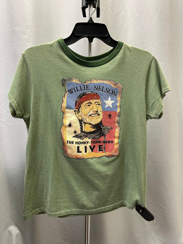 XL Vintage Green Willie Nelson The Honky Tonk Hero LIVE Tee
