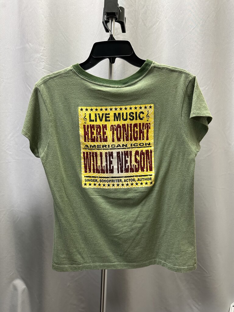 XL Vintage Green Willie Nelson The Honky Tonk Hero LIVE Tee
