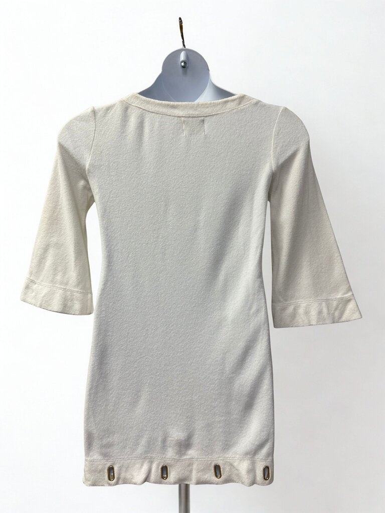 Vintage Juicy Couture Small White and Gold Terry Dress
