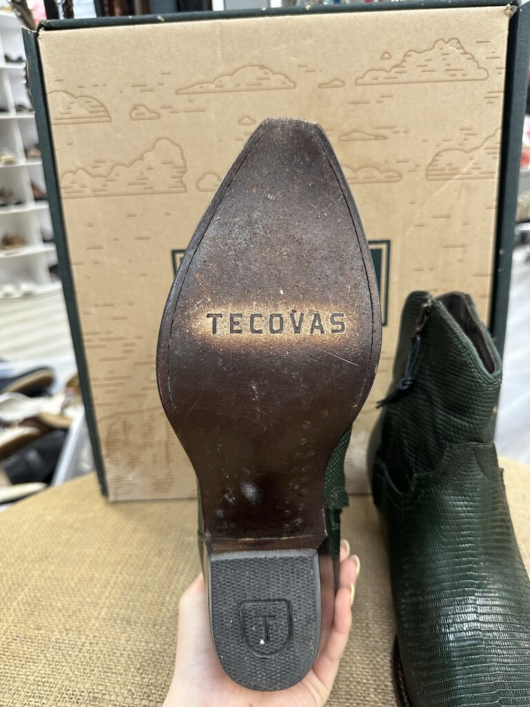 Tecovas The Stevie Emerald Lizard Boots Size 7.5