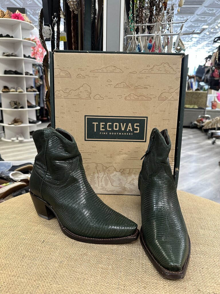 Tecovas The Stevie Emerald Lizard Boots Size 7.5