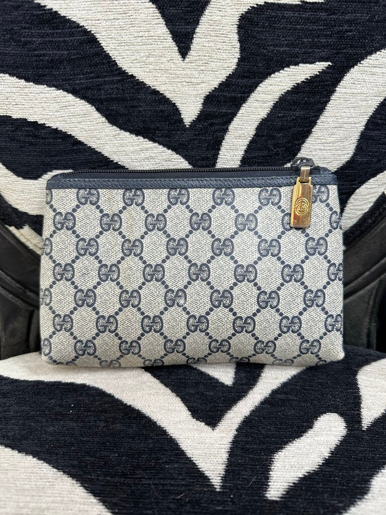 Vintage Gucci Blue Cosmetic Bag