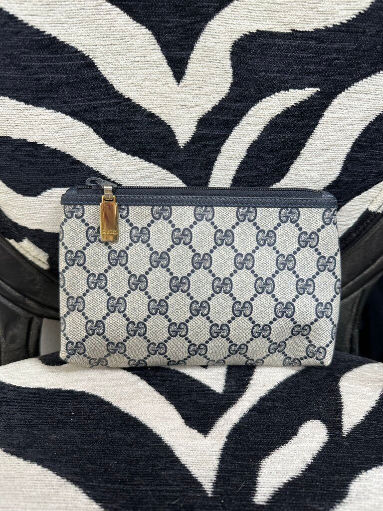 Vintage Gucci Blue Cosmetic Bag