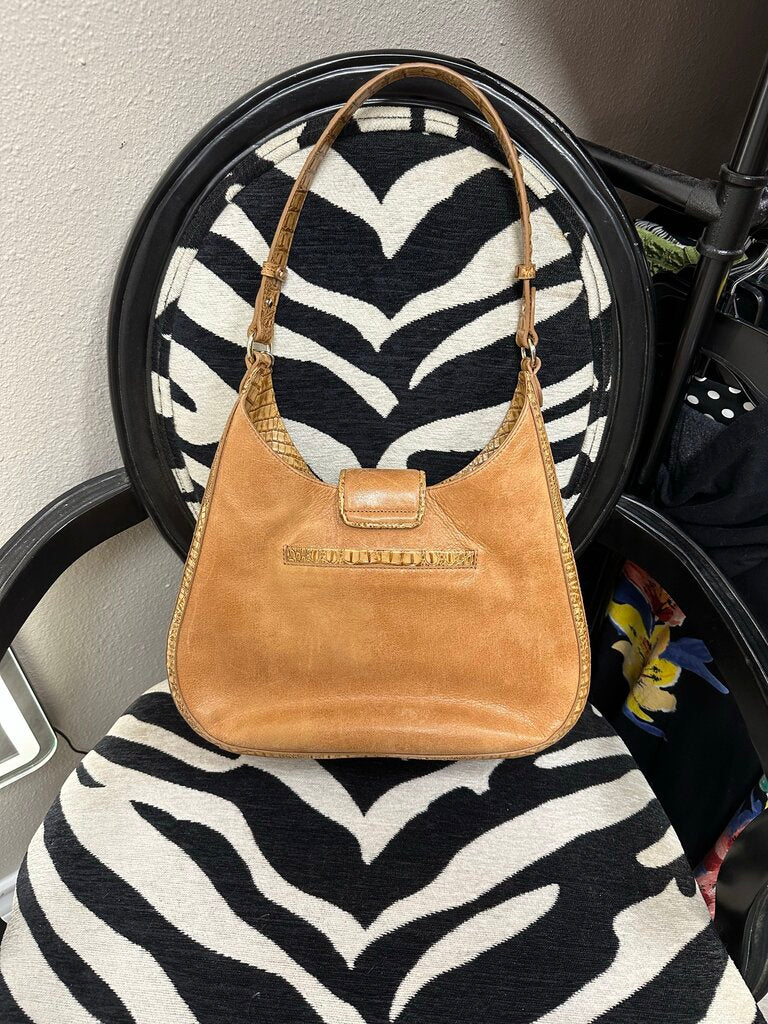 Brahmin Fallon Medium Leather Shoulder Bag Tiramisu