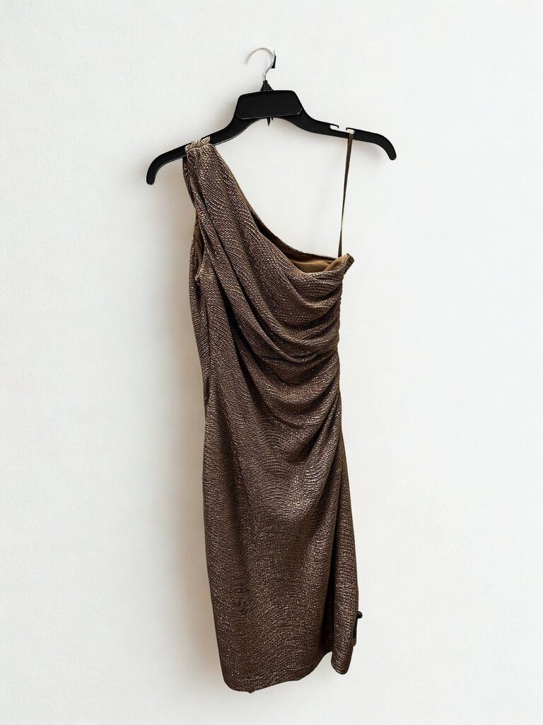 Ralph Lauren Bronze One Shoulder Dress