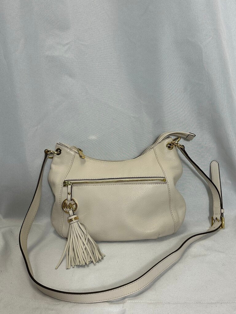 Michael Kors Vintage Cream Leather Hobo Bag
