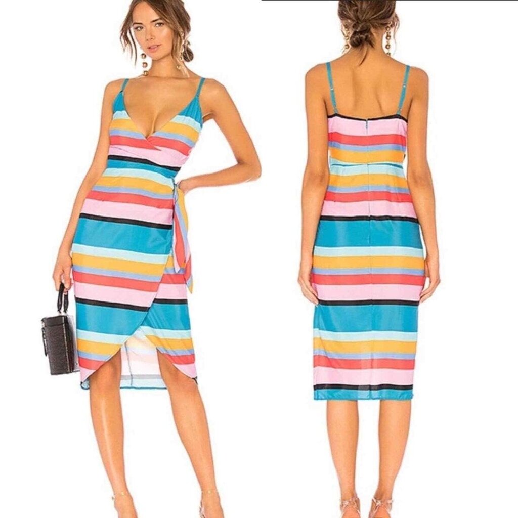 Lovers + Friends Revolve April Stripes Orchid Dress