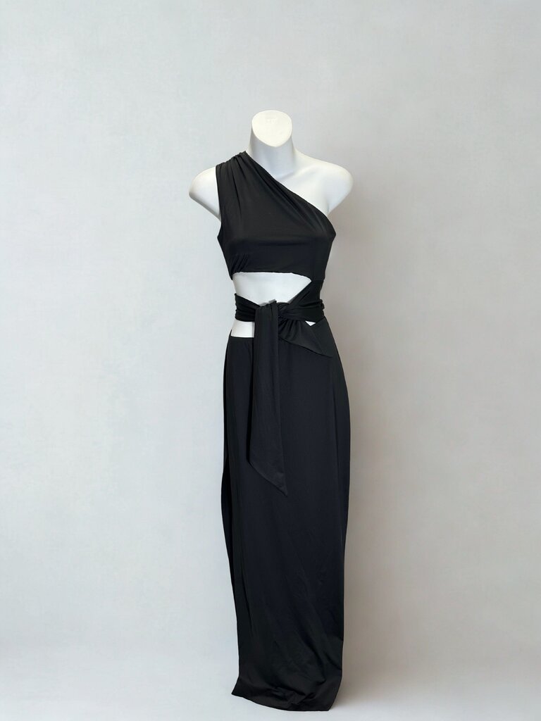 New Just Bee Queen Scorpio Cutout Black Maxi Dress