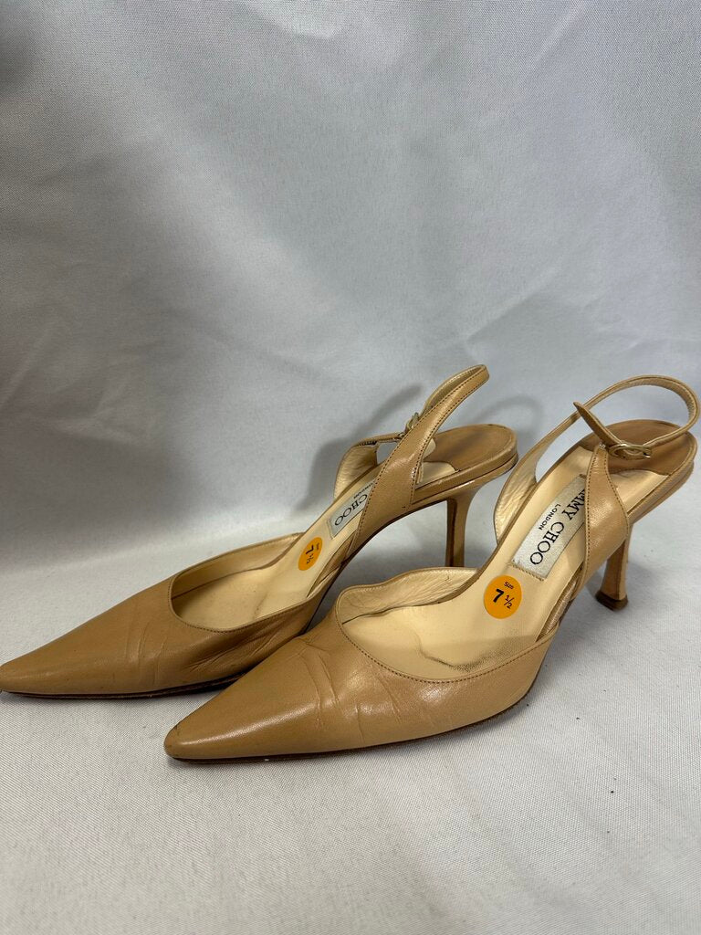 Jimmy Choo Tan Slingback Heels
