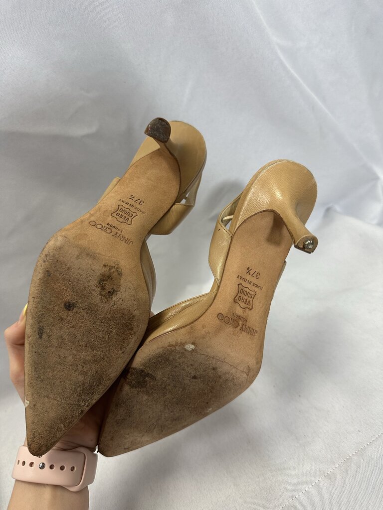 Jimmy Choo Tan Slingback Heels
