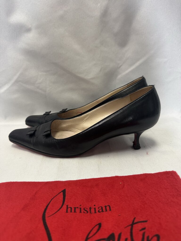 Christian Louboutin Black Leather Heels