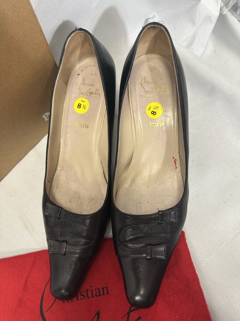 Christian Louboutin Black Leather Heels