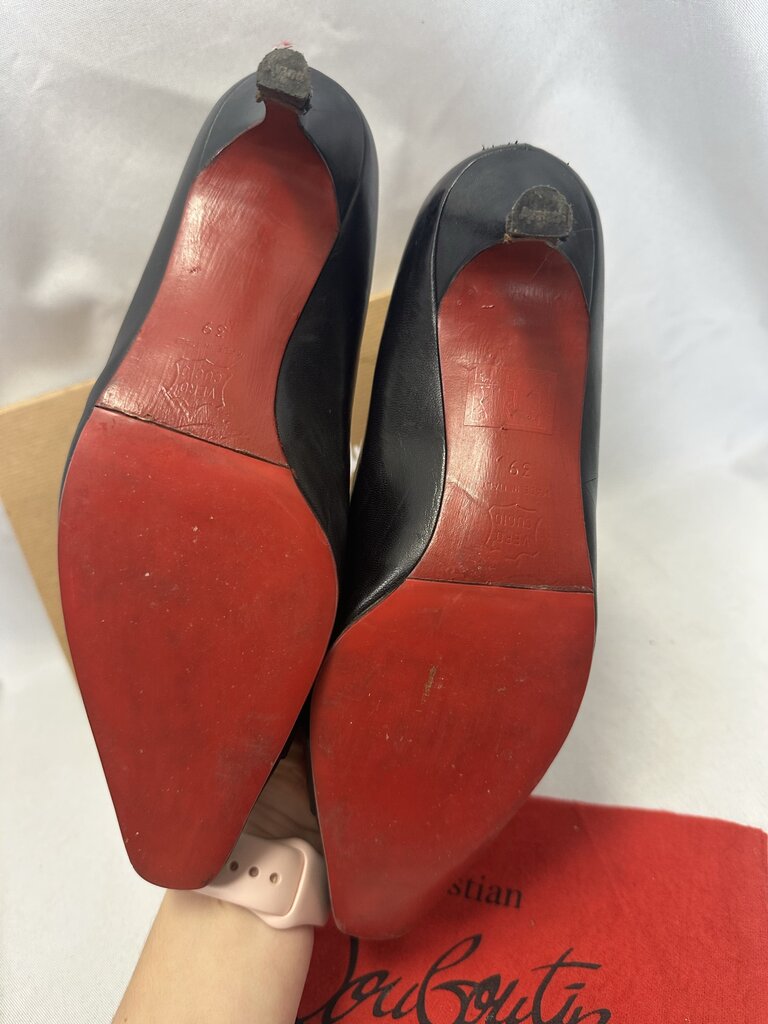 Christian Louboutin Black Leather Heels