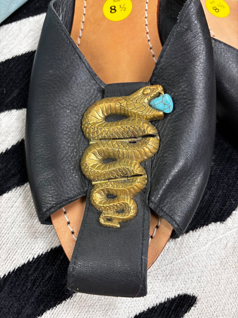 Cleobella Black Snake Sandals